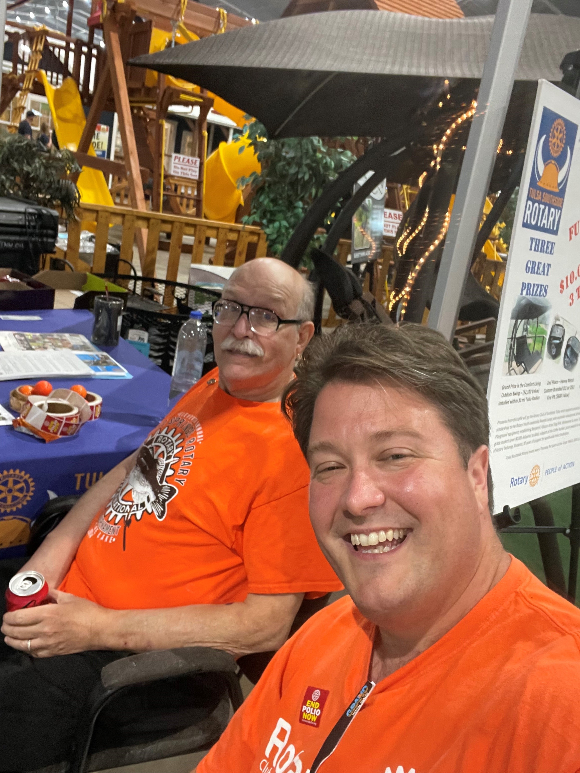 Brian and Billy Jackson at Rotary booth at the Tulsa State Fair
